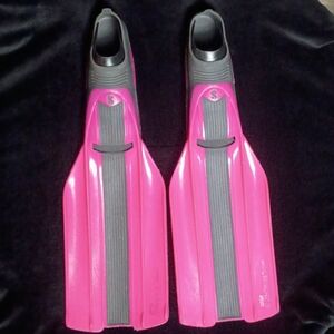 Vtg Scubapro Veloce Pink Diving Fins Italy 90s Scuba Snorkel 6-7 Men / 8.5 Women